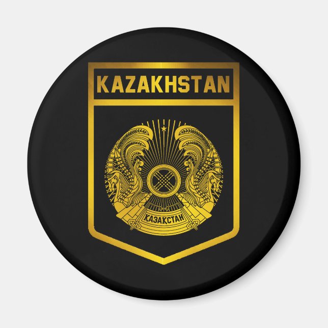 Kazakstan Emblem Magnet (Framsidan)