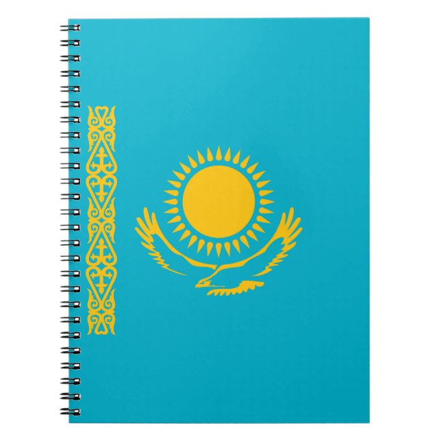 Kazakstan flagga anteckningsbok (Framsidan)