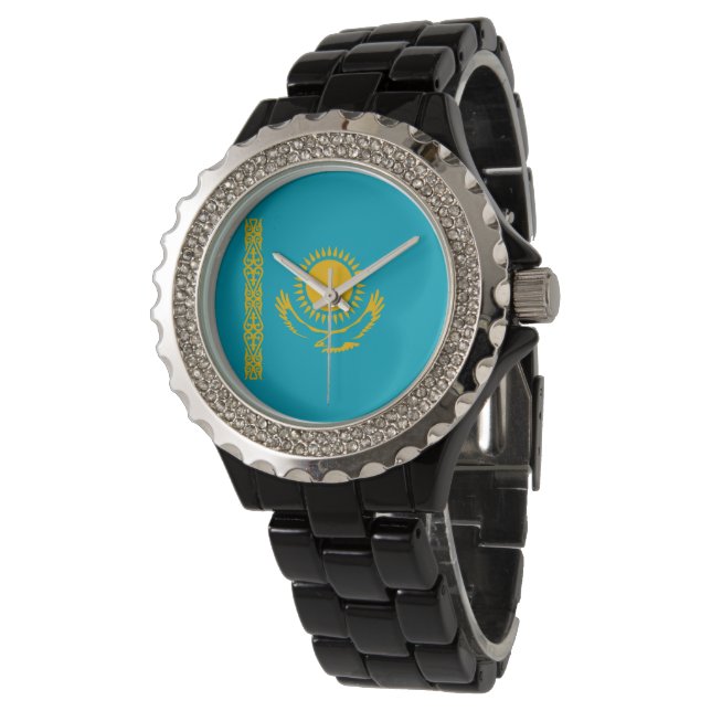 Kazakstan flagga armbandsur (Vinklad)