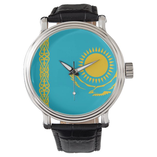 Kazakstan Flagga Armbandsur (Framsida)