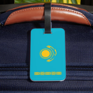 Kazakstan flagga bagagebricka