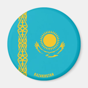 Kazakstan Flagga Charming Patriotic Magnet