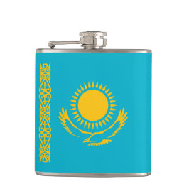 Kazakstan flagga fickplunta