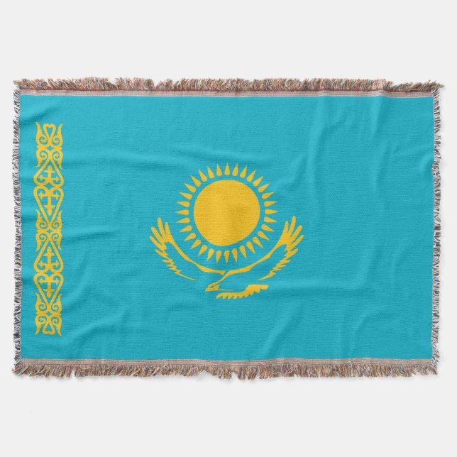 Kazakstan flagga filt (Framsidan)