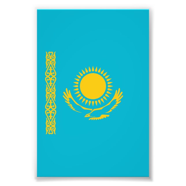 Kazakstan flagga fototryck (Framsidan)