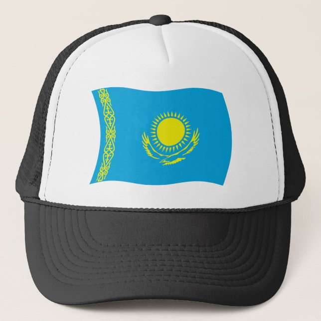 Kazakstan Flagga Hat Keps (Framsida)