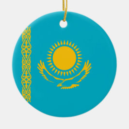 Kazakstan flagga julgransprydnad keramik