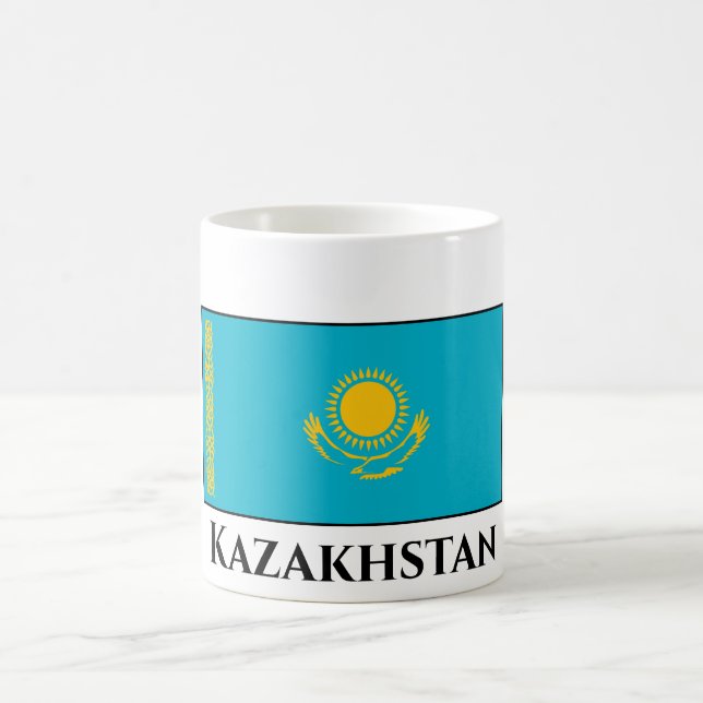 Kazakstan Flagga Kaffemugg (Center)