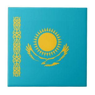 Kazakstan flagga kakelplatta