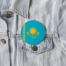 Kazakstan flagga knapp