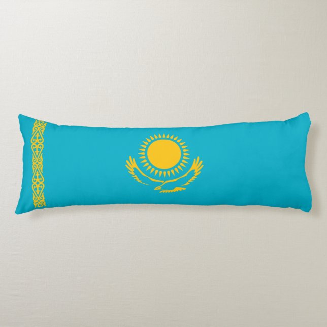 Kazakstan flagga kroppskudde (Framsidan)