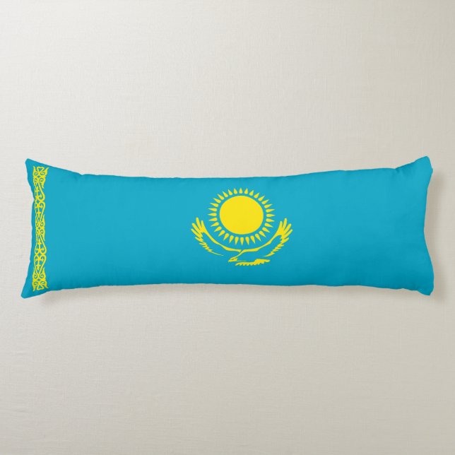 Kazakstan Flagga Kroppskudde (Framsidan)