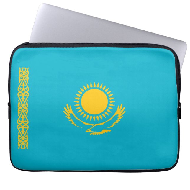 Kazakstan flagga laptop fodral (Framsidan)