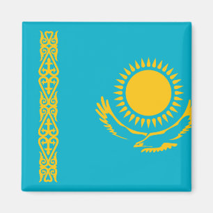 Kazakstan Flagga Magnet