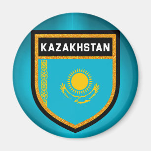 Kazakstan Flagga Magnet