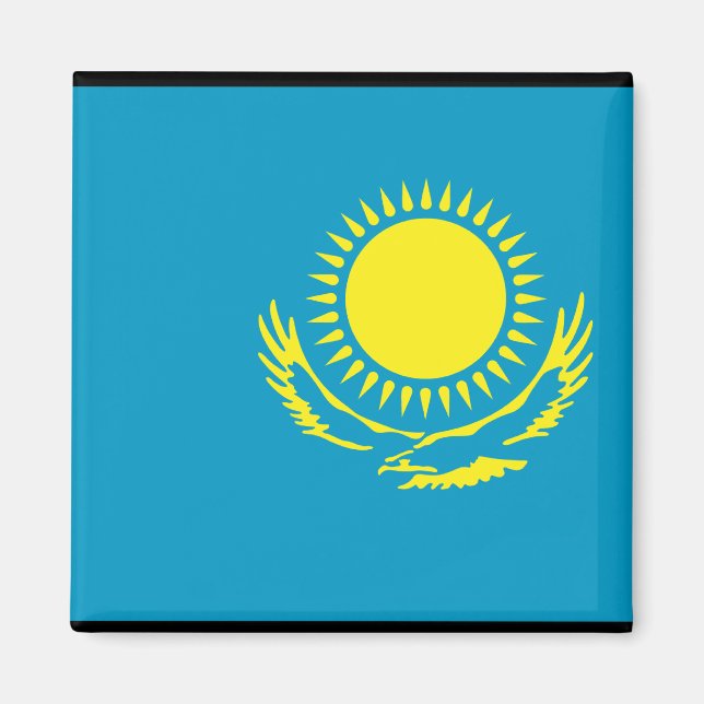 Kazakstan Flagga Magnet (Framsidan)