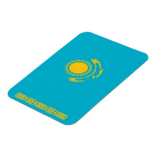 Kazakstan - Flagga - Magnet