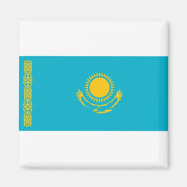 Kazakstan Flagga Magnet (Framsidan)