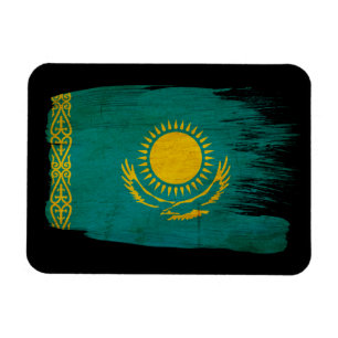 Kazakstan Flagga Magnet