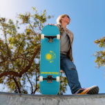 Kazakstan Flagga Mini Skateboard Bräda 18,5 Cm<br><div class="desc">Patriotisk flagga i Kazakstan.</div>