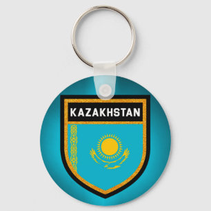Kazakstan Flagga Nyckelring