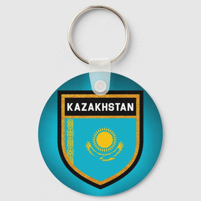 Kazakstan Flagga Nyckelring (Framsida)