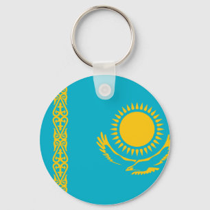 Kazakstan Flagga Nyckelring