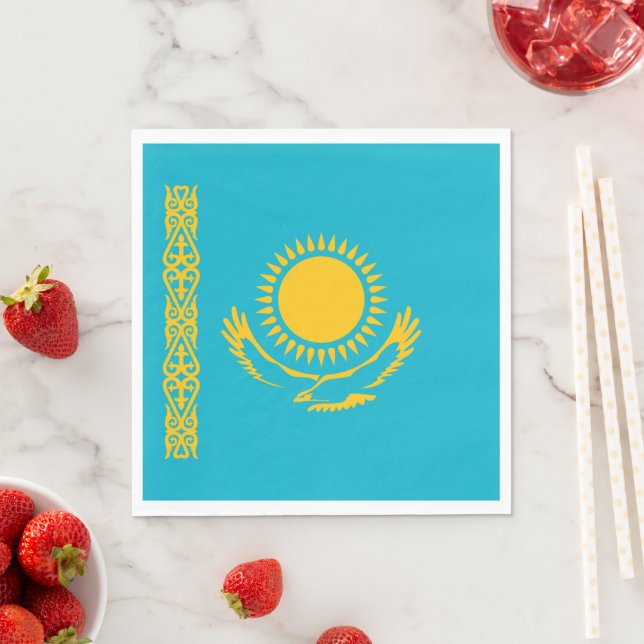 Kazakstan flagga pappersservett (Insitu)