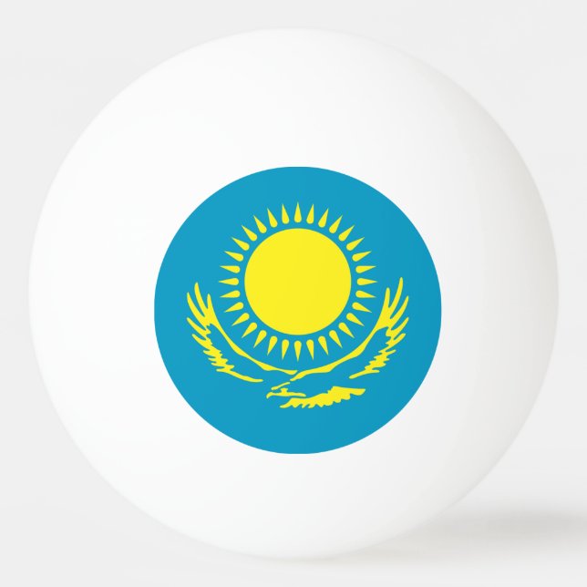 Kazakstan Flagga Pingisboll (Framsidan)