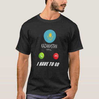 Kazakstan Flagga Souvenir Kazakstan Ringer Är  T Shirt