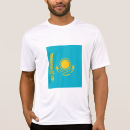 Kazakstan flagga t shirt
