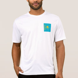 Kazakstan flagga t shirt