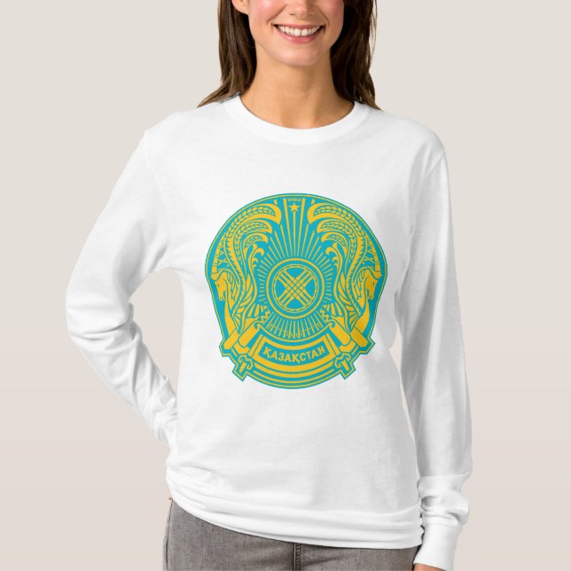 Kazakstan Jackar Arm T-Shirt (Framsida)