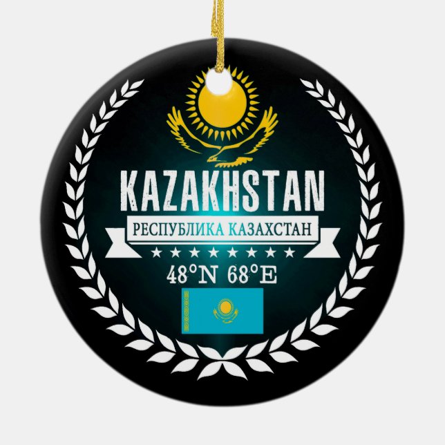 Kazakstan Julgransprydnad Keramik (Baksidan)