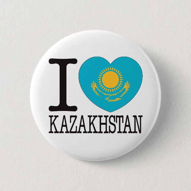 Kazakstan Kärlek v2 Knapp (Framsida)