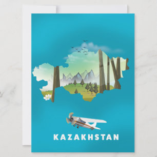 Kazakstan karta inbjudningar