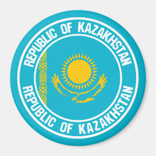 Kazakstan Round Emblem Magnet