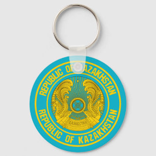 Kazakstan Round Emblem Nyckelring