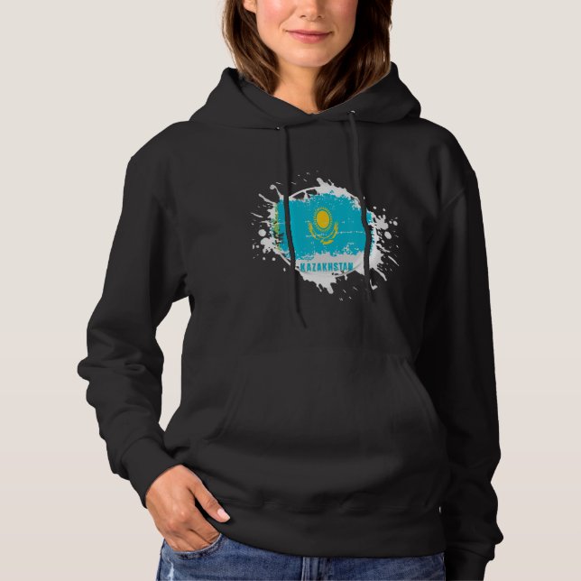Kazakstan Stänk T Shirt (Framsida)