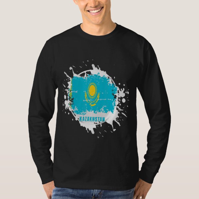 Kazakstan Stänk T Shirt (Framsida)