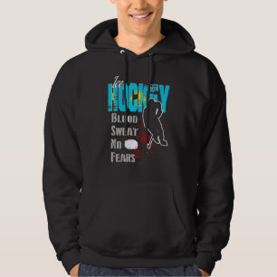Kazakstan Supporter Blood Sweat No Fears Ice Hock Hoodie
