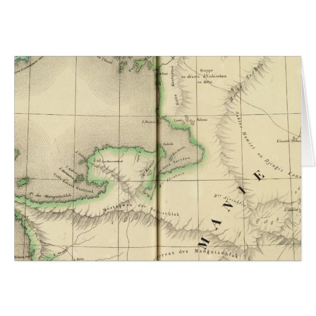 Kazakstan, Uzbekistan Hälsningskort (Framsidan Horizontal)