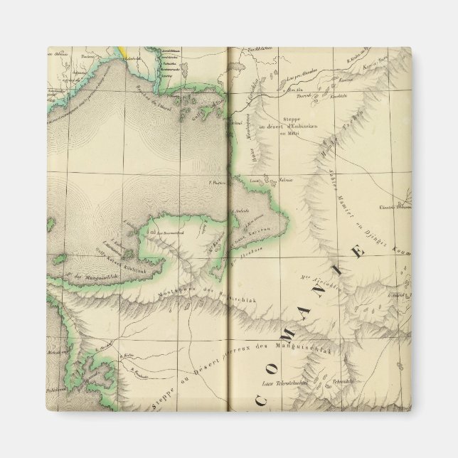 Kazakstan, Uzbekistan Magnet (Framsidan)