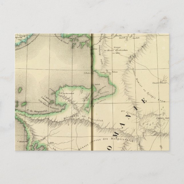 Kazakstan, Uzbekistan Vykort (Framsida)