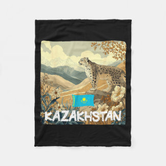 Kazakstan vildkatt i naturvy för pojkar och fleecefilt