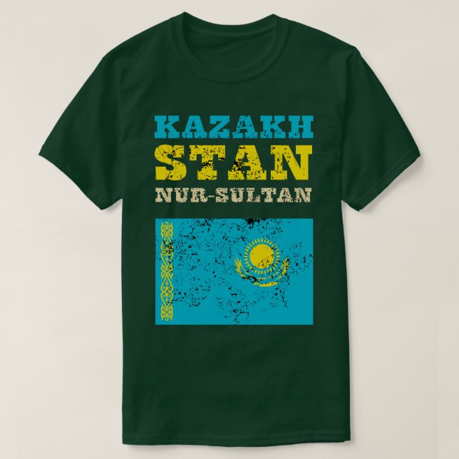 Kazakstans flagga 1 t shirt (Design framsida)