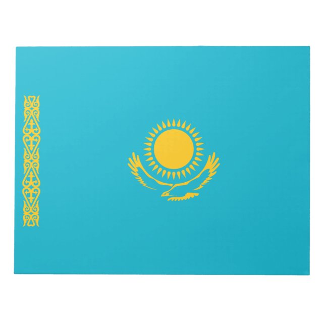Kazakstans flagga anteckningsblock (Framsida)