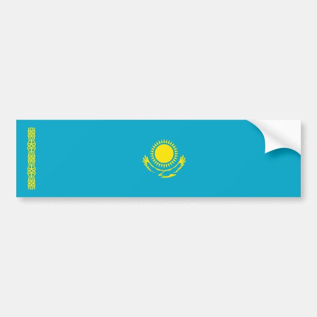 Kazakstans flagga bildekal (Framsidan)