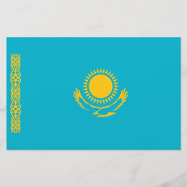 Kazakstans flagga brevpapper (Framsida)