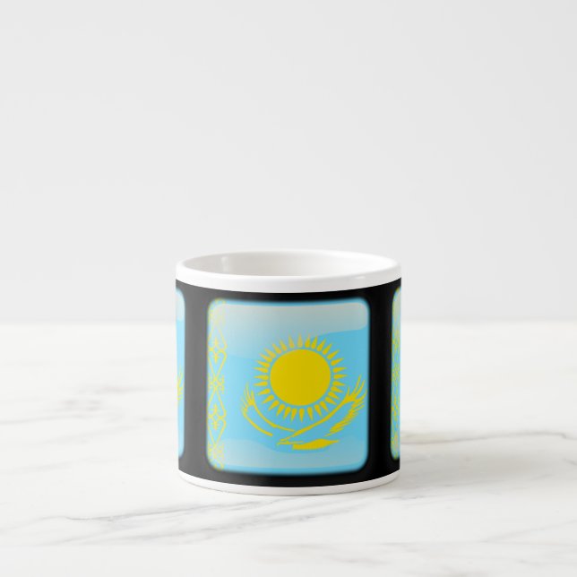 Kazakstans flagga espressomugg (Framsidan)